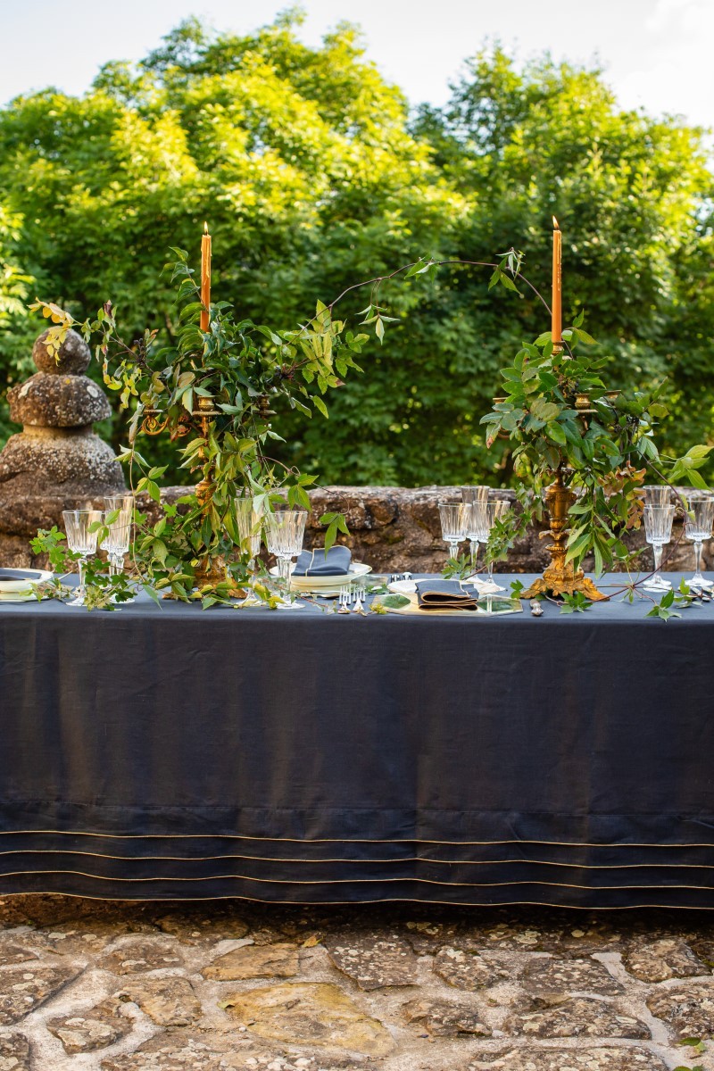 Stain Resistant Linen Sfogliatella Tablecloth