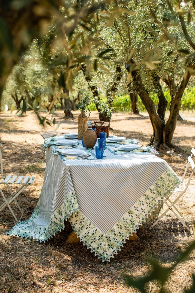 Nappe en coton Amalfi enduit