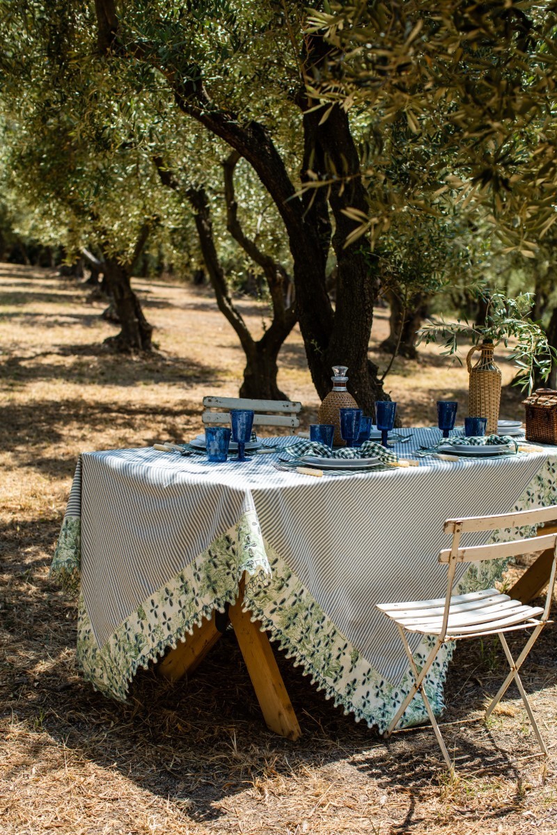 Nappe en coton Amalfi enduit