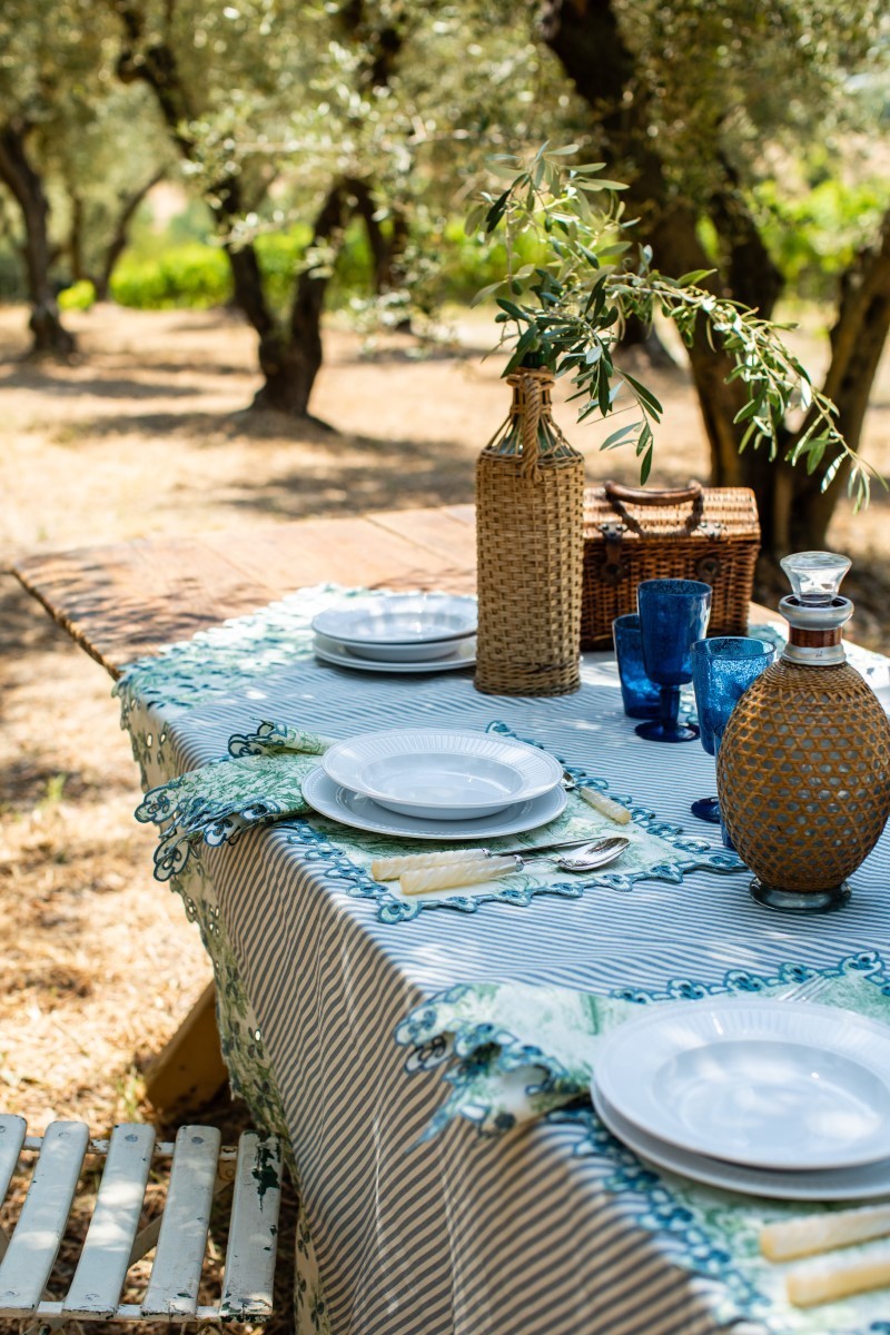 Nappe en coton Amalfi enduit