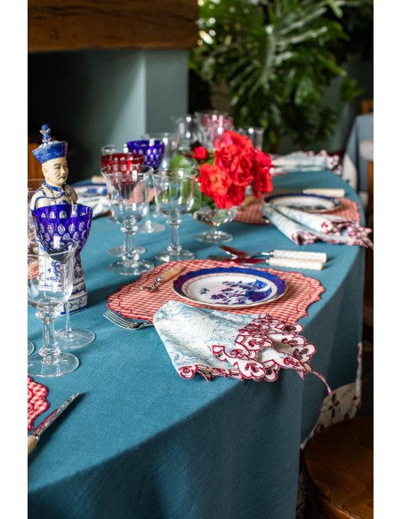 Amalfi Stain Resistant Linen Tablecloth