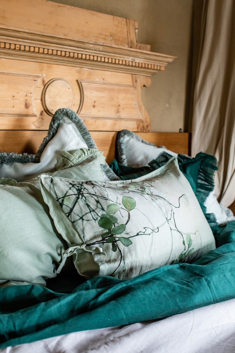 Taie d'oreiller en lin Petals