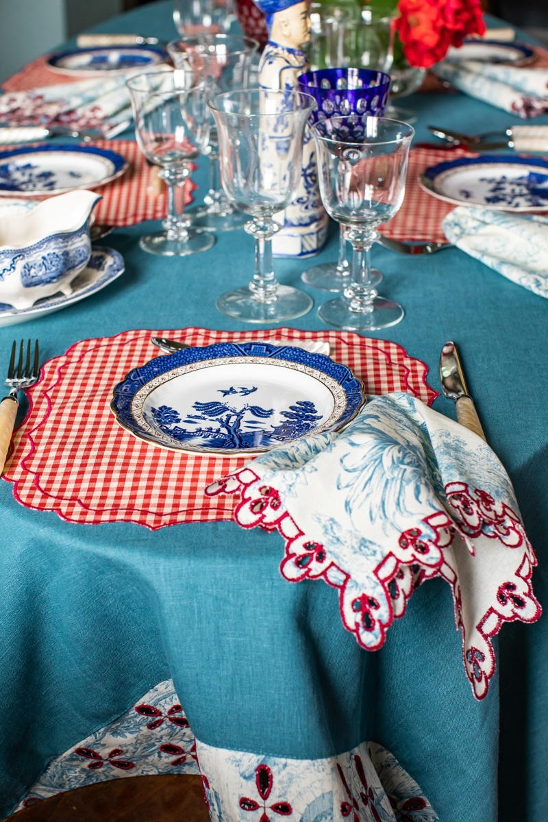 Amalfi Stain Resistant Linen Tablecloth