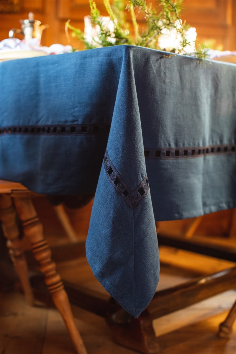 Riviera Enduit Linen Table Nappe +