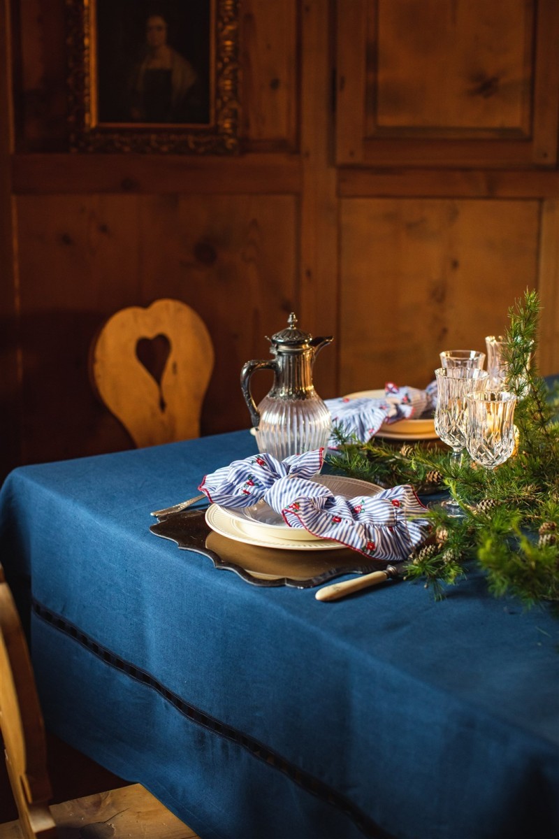Riviera Tablecloth in Stain Resistant Linen +