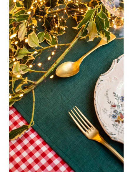 Chemin de table Amalfi en lin enduit