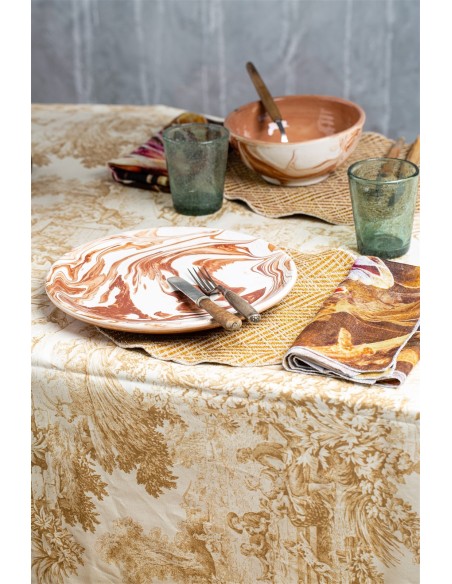 Riviera Stain Resistant Cotton Tablecloth