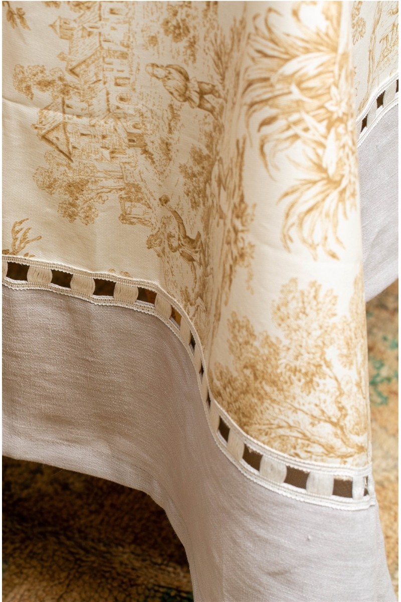 Riviera Stain Resistant Cotton Tablecloth