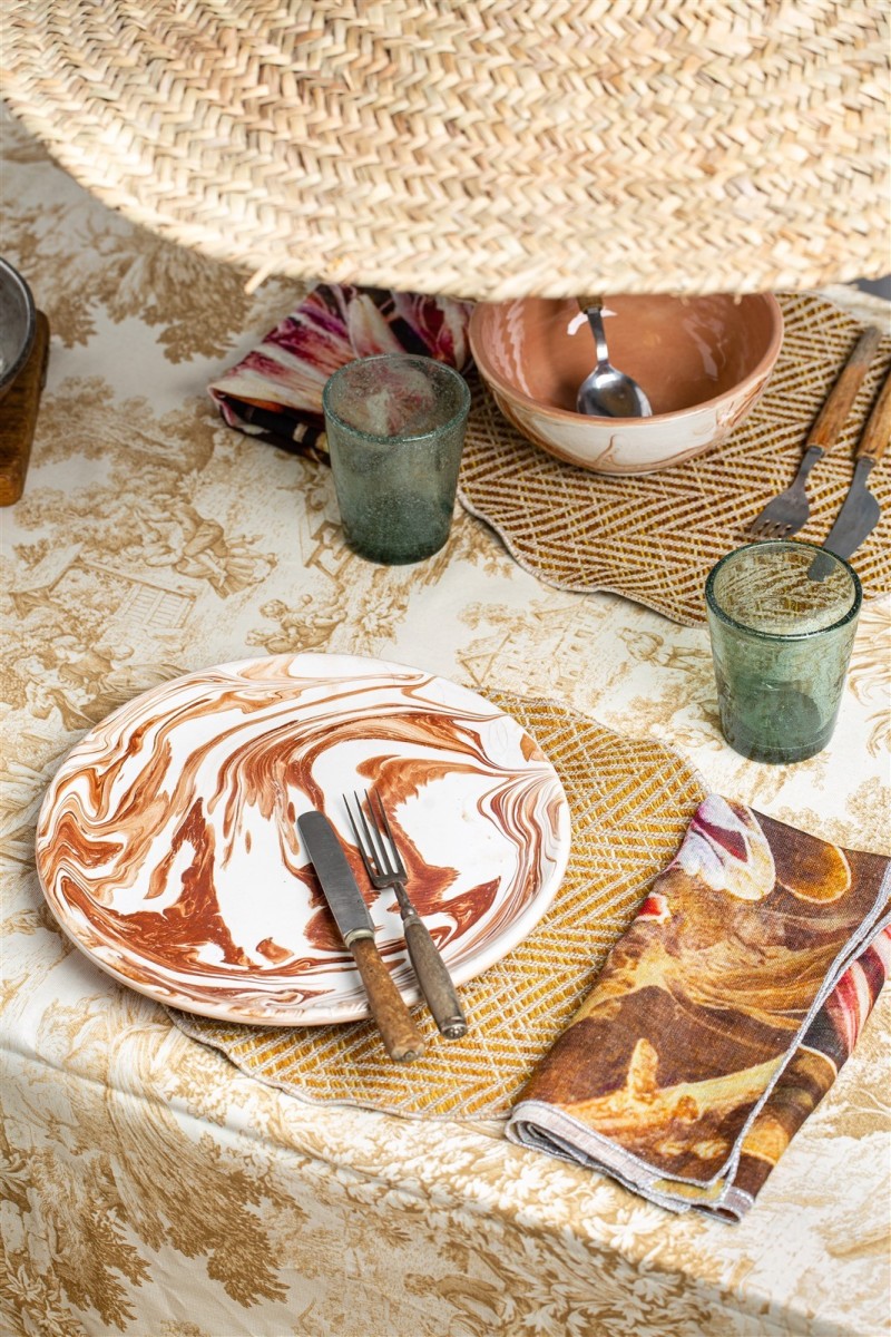 Nappe en cotton enduit Riviera