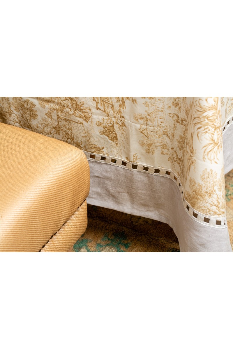 Riviera Stain Resistant Cotton Tablecloth