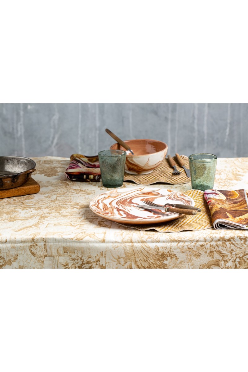 Riviera Stain Resistant Cotton Tablecloth