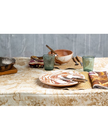 Nappe en cotton enduit Riviera