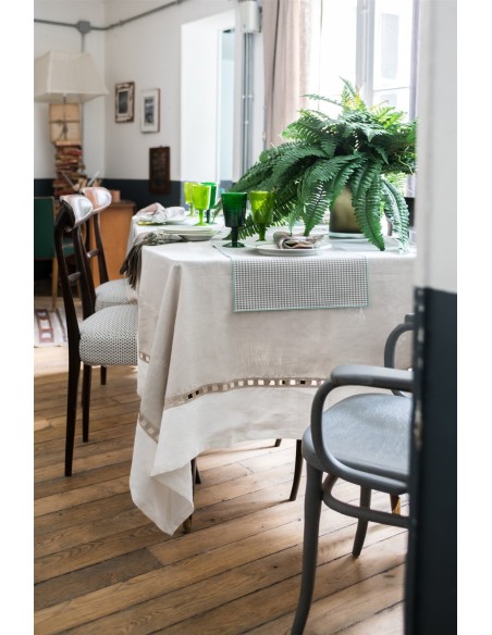 Riviera Tablecloth in Stain Resistant Linen