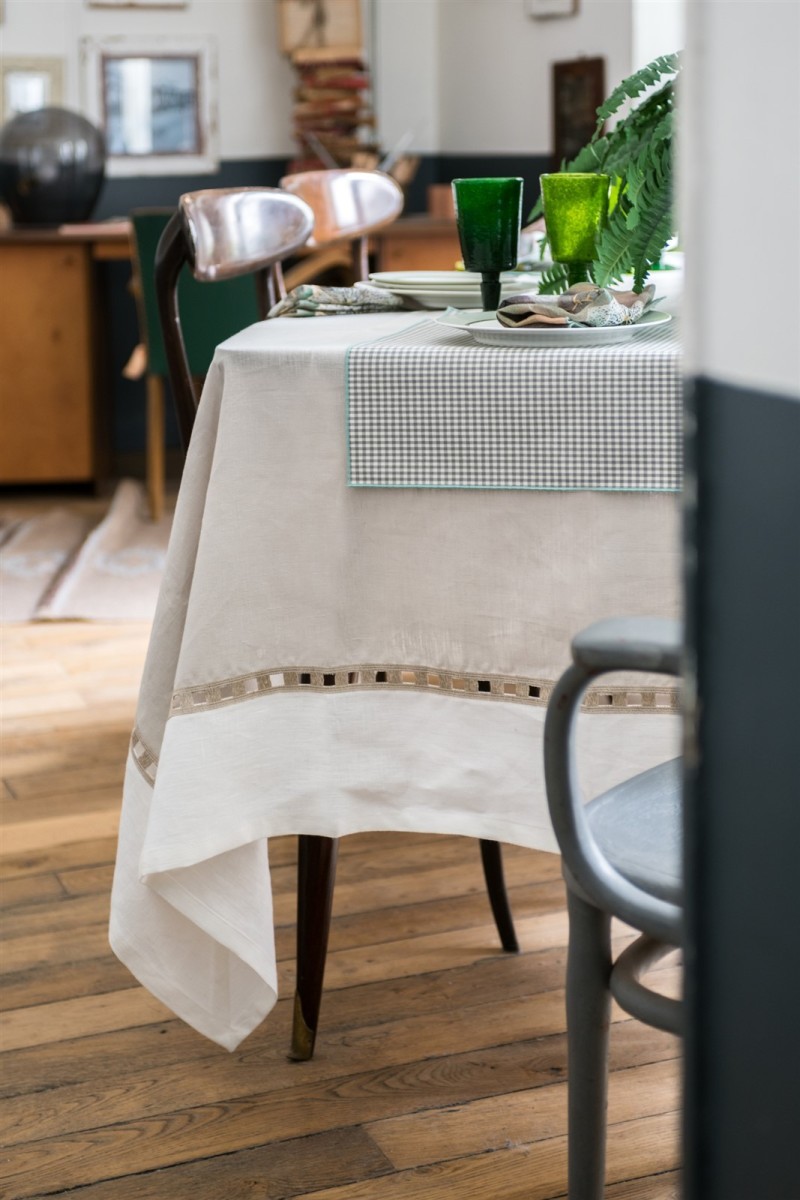 Riviera Tablecloth in Stain Resistant Linen