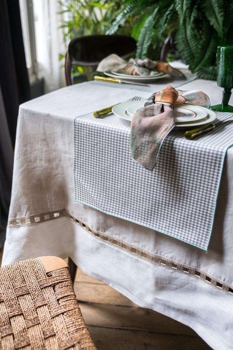 Riviera Tablecloth in Stain Resistant Linen