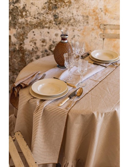 Nappe en lin enduit Gitane