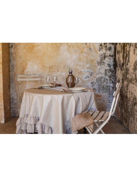 Nappe en lin enduit Gitane