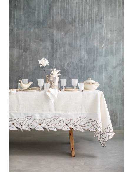 Venice Stain Resistant Linen Tablecloth