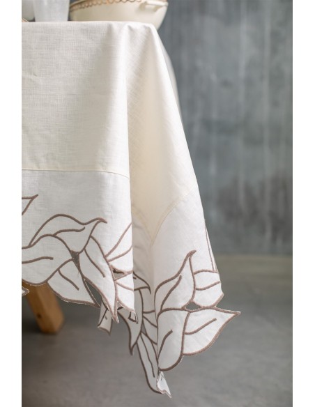 Venice Stain Resistant Linen Tablecloth