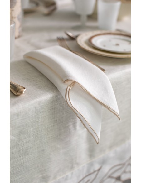 Venice Stain Resistant Linen Tablecloth