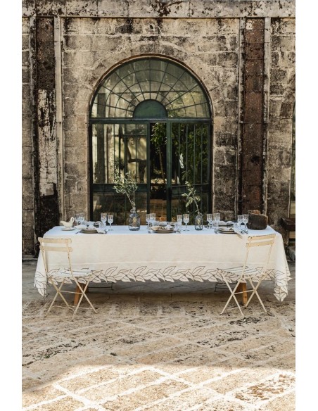 Venice Stain Resistant Linen Tablecloth