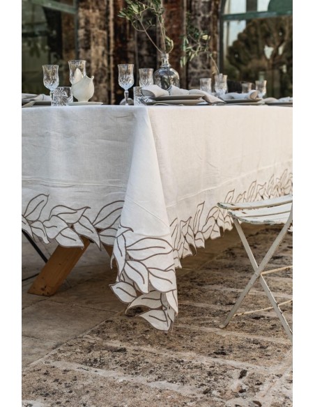Venice Stain Resistant Linen Tablecloth