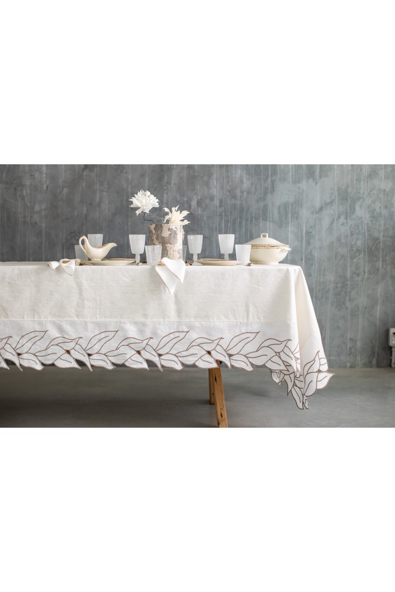 Venice Stain Resistant Linen Tablecloth