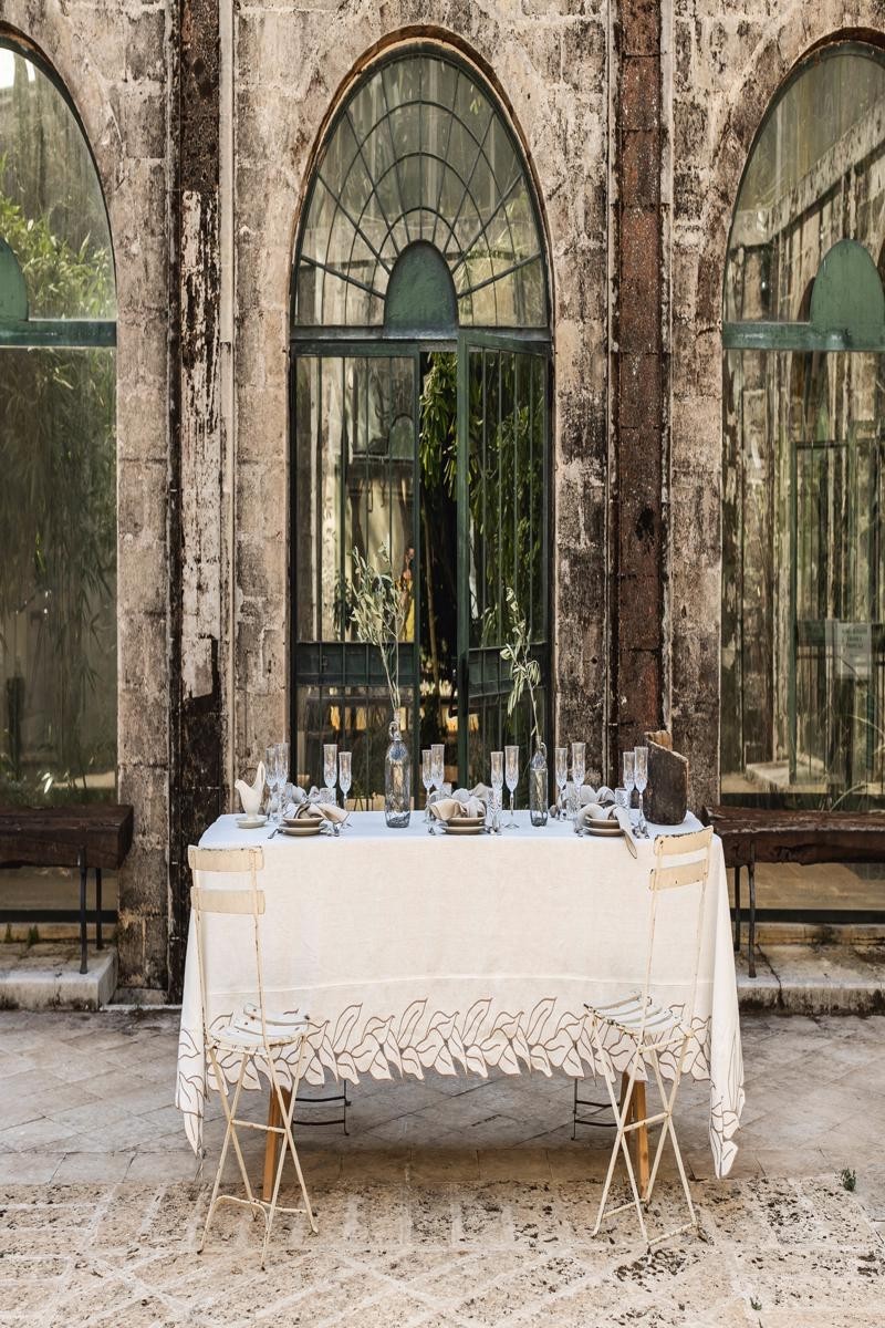 Venice Stain Resistant Linen Tablecloth