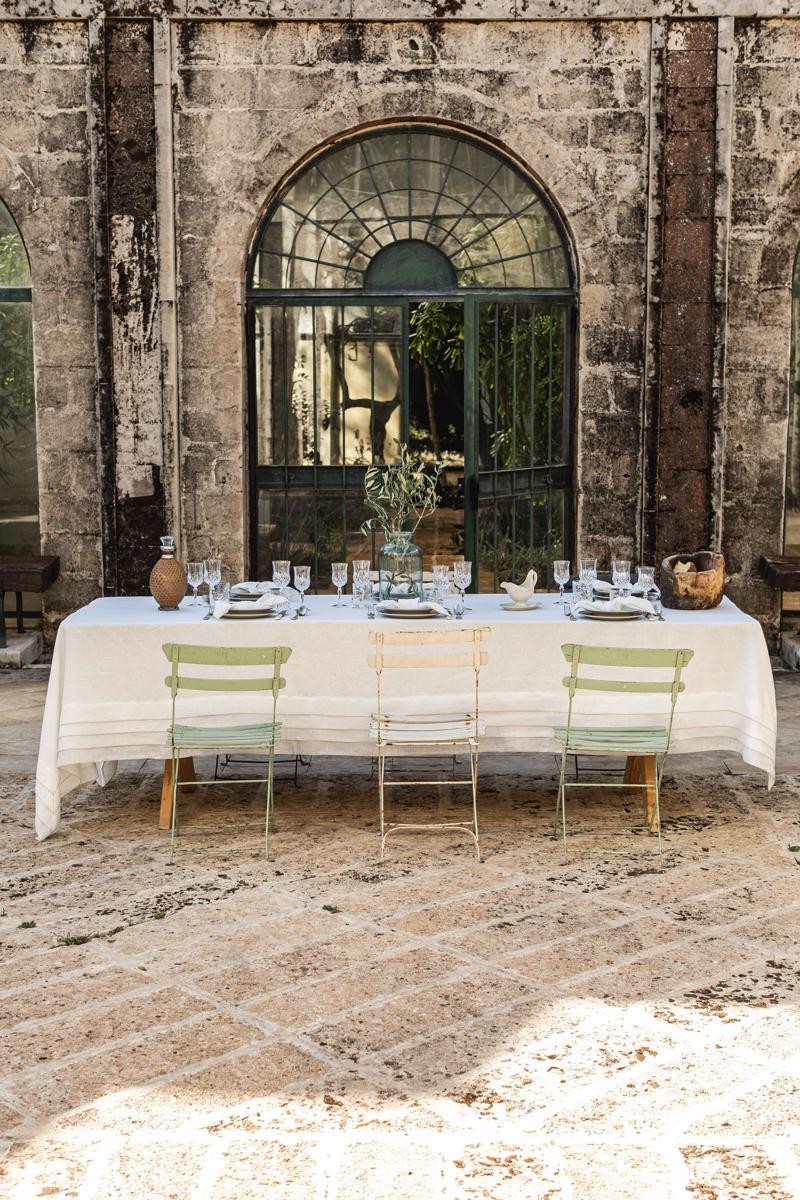 Stain Resistant Linen Sfogliatella Tablecloth
