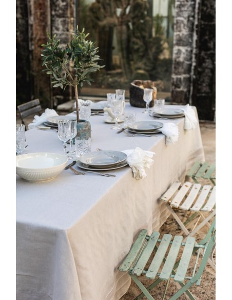 Stain Resistant Linen Sfogliatella Tablecloth