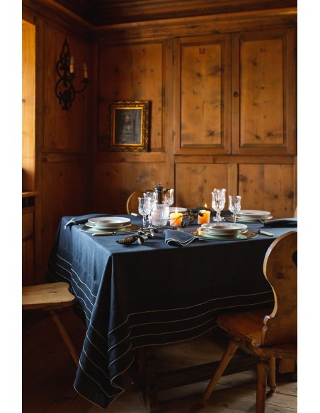 Stain Resistant Linen Sfogliatella Tablecloth