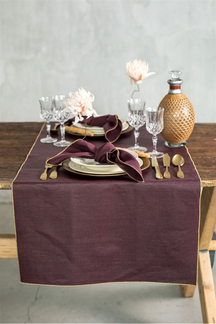 Stain Resistant Linen Runner 2