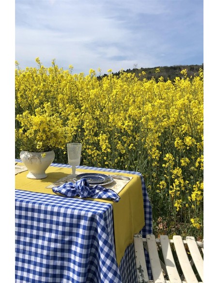 Chemin de table en lin enduit