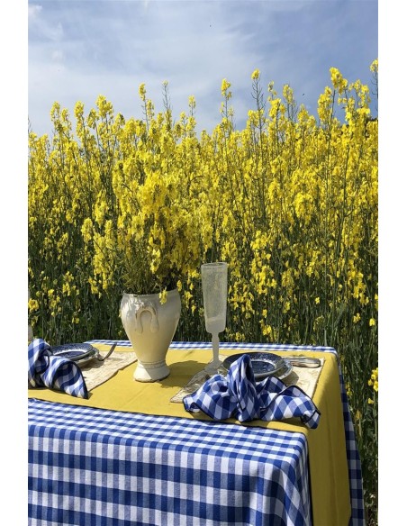 Chemin de table en lin enduit