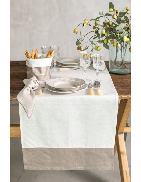 Bauhaus Runner in Stain Resistant Linen