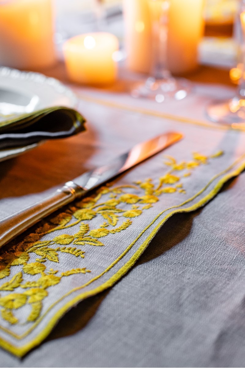 Venaria Set de table en lin non tachant