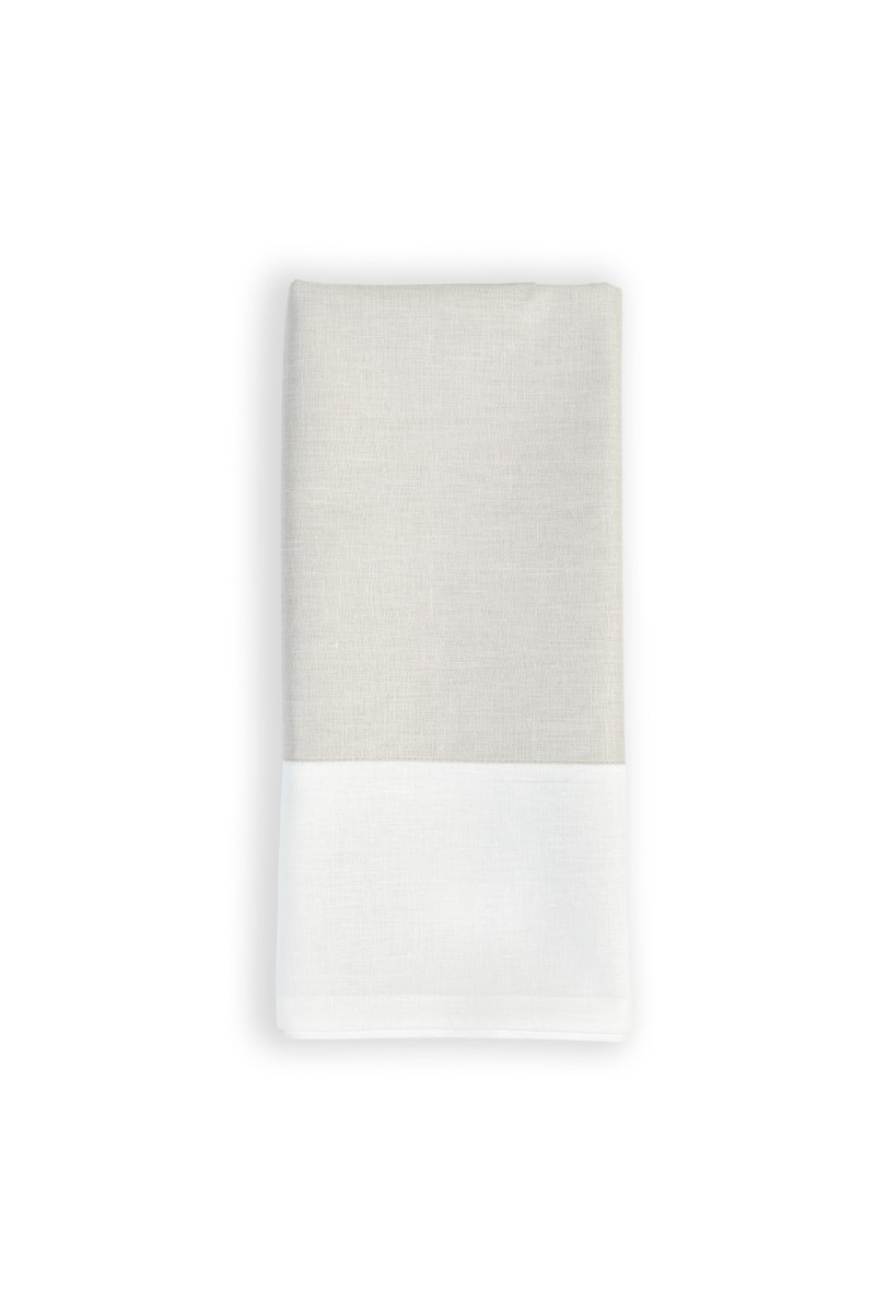 Chemin de table Bauhaus en lin enduit