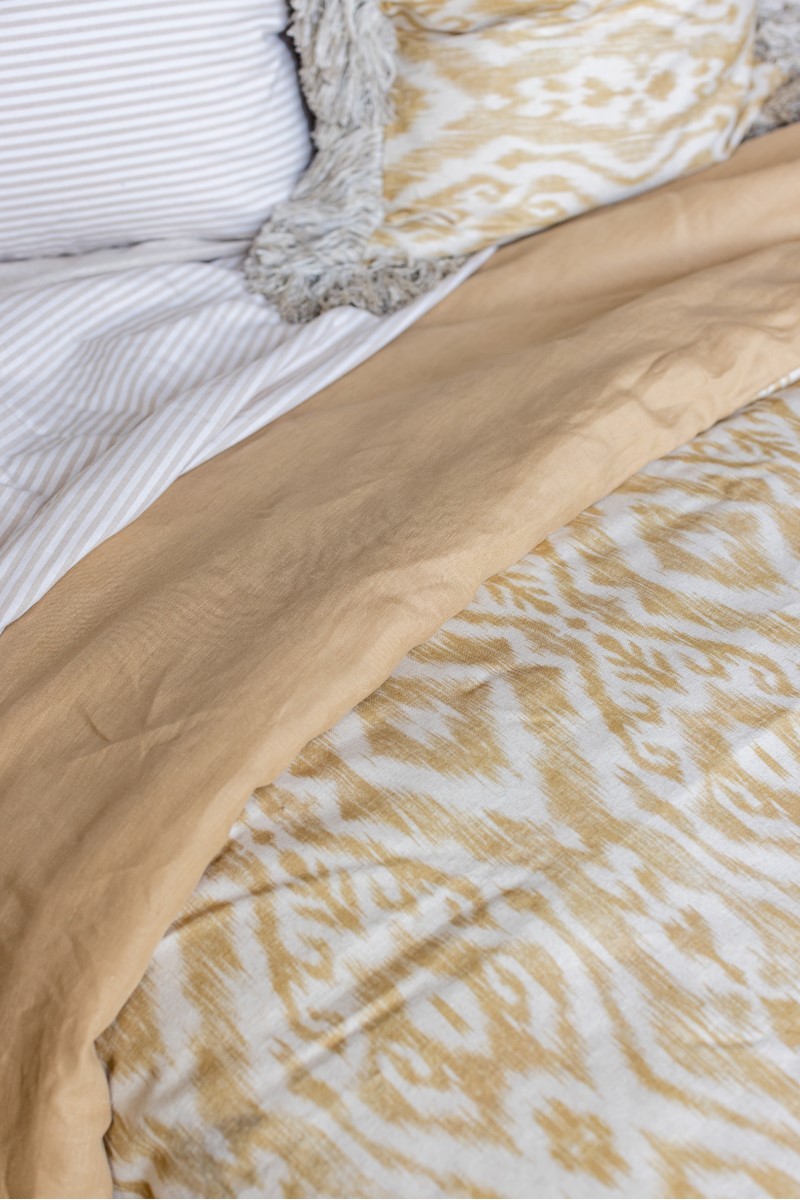 Pure Reversible Bedspread in Linen/Cotton