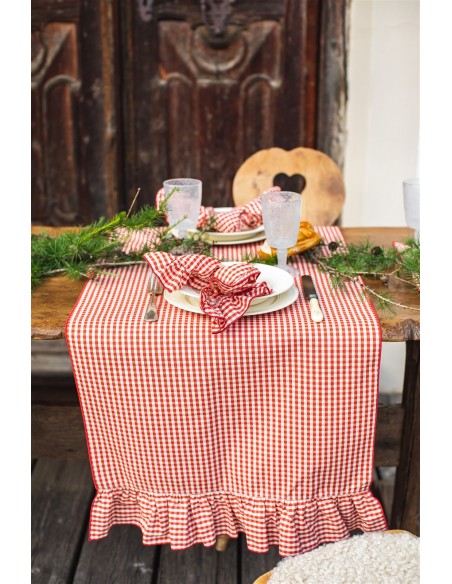 Gitane Chemin de table en coton enduit