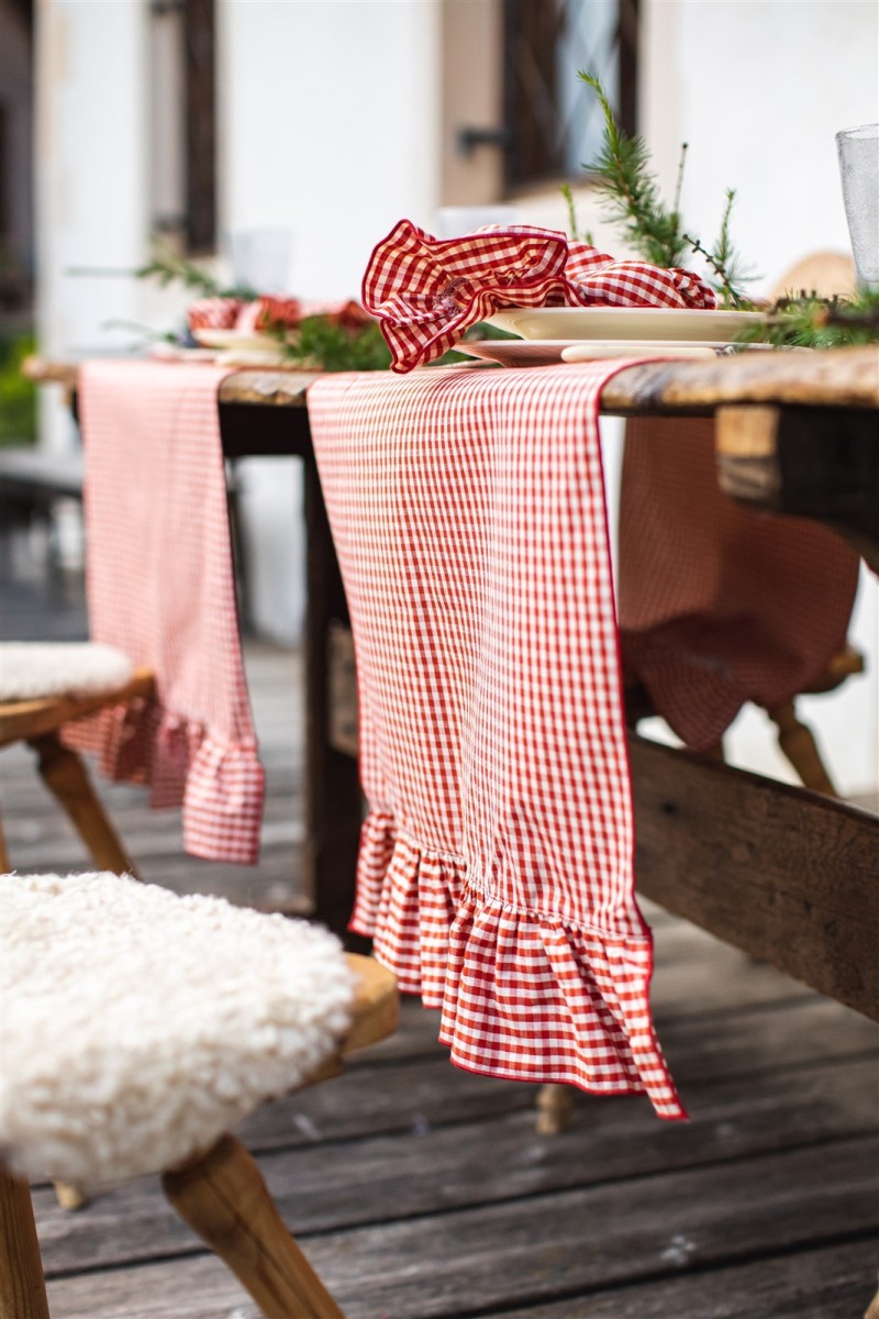 Gitane Chemin de table en coton enduit