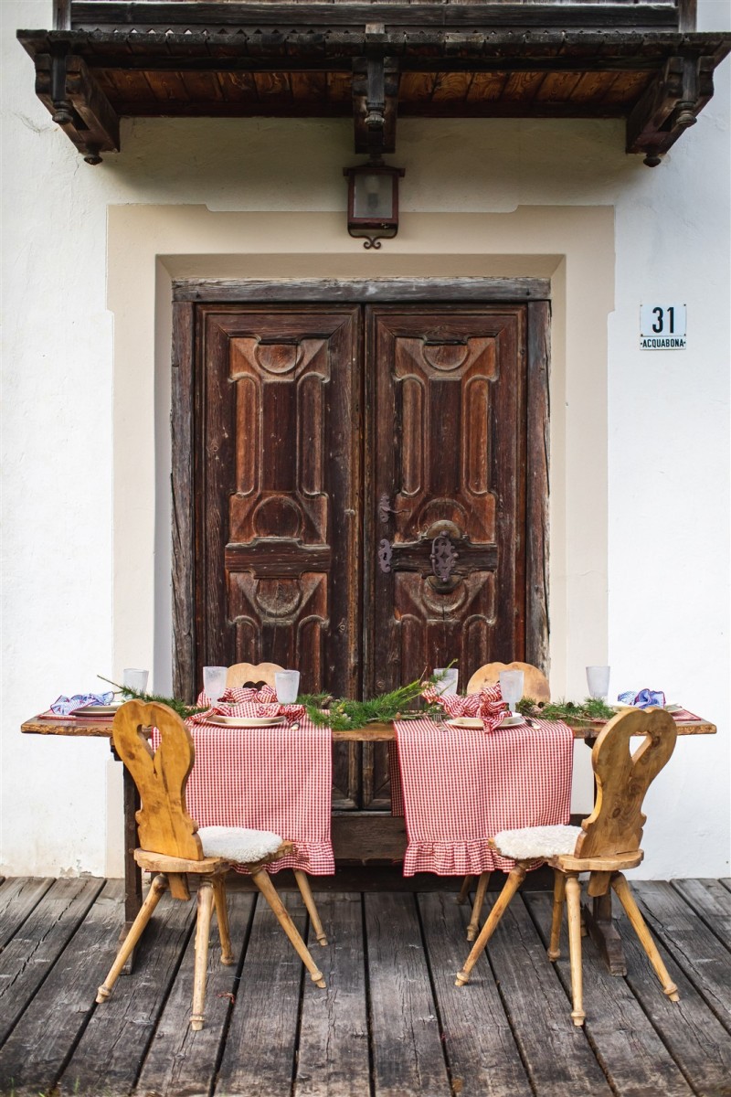 Gitane Chemin de table en coton enduit