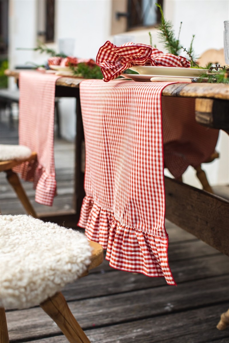 Gitane Chemin de table en coton enduit
