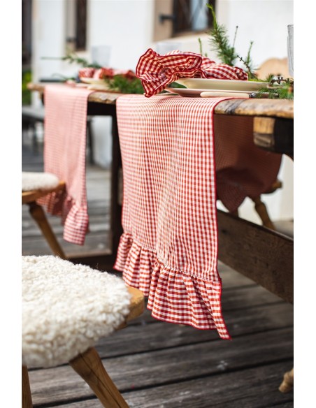 Gitane Chemin de table en coton enduit