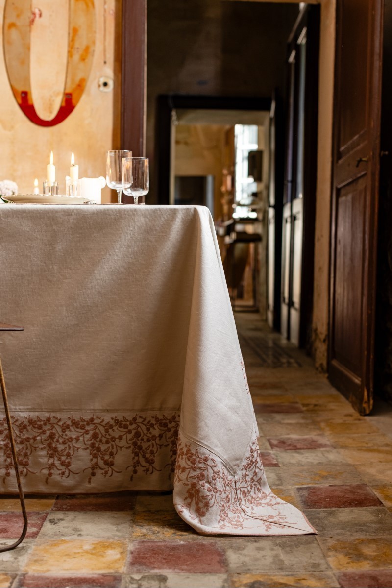 Nappe en lin enduit Venaria