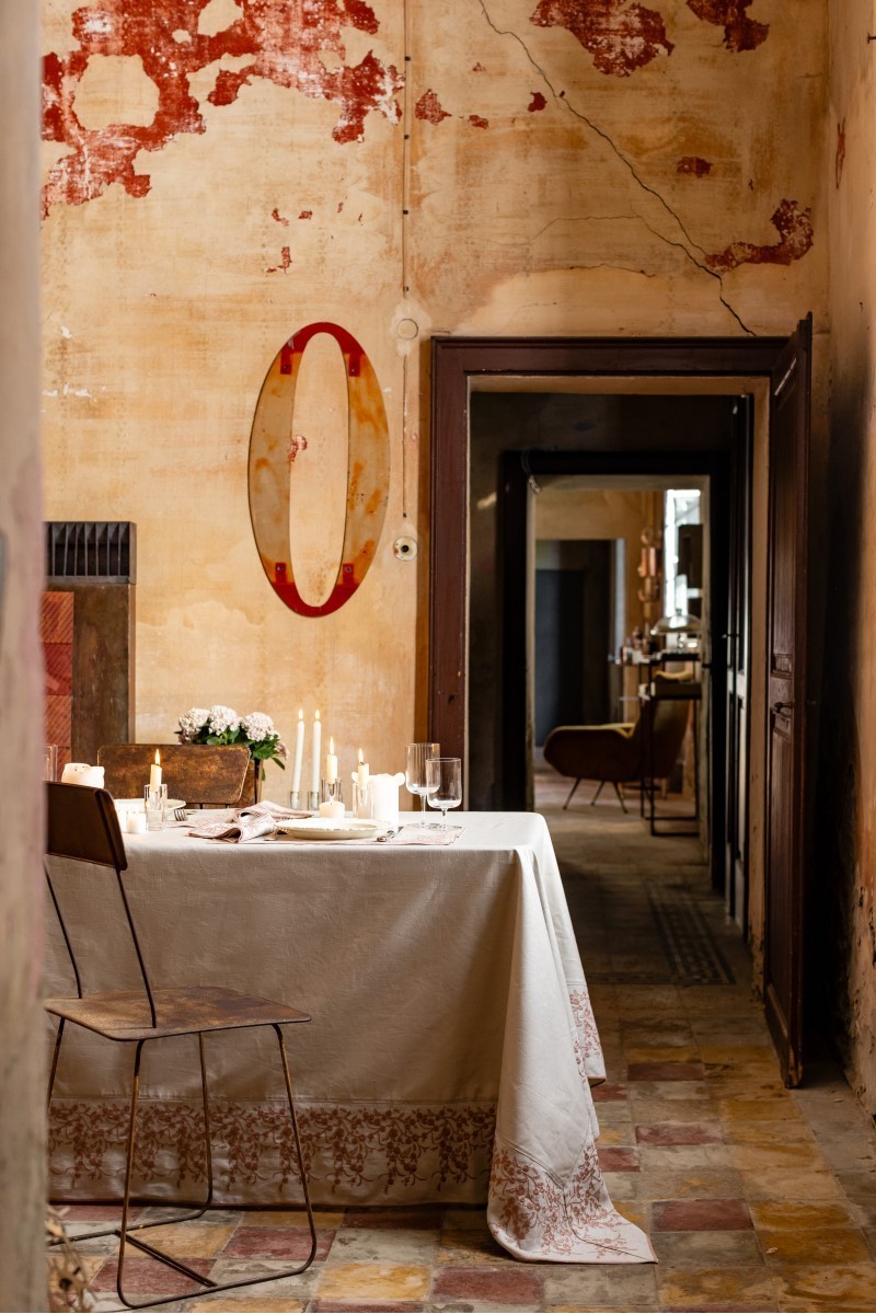 Nappe en lin enduit Venaria