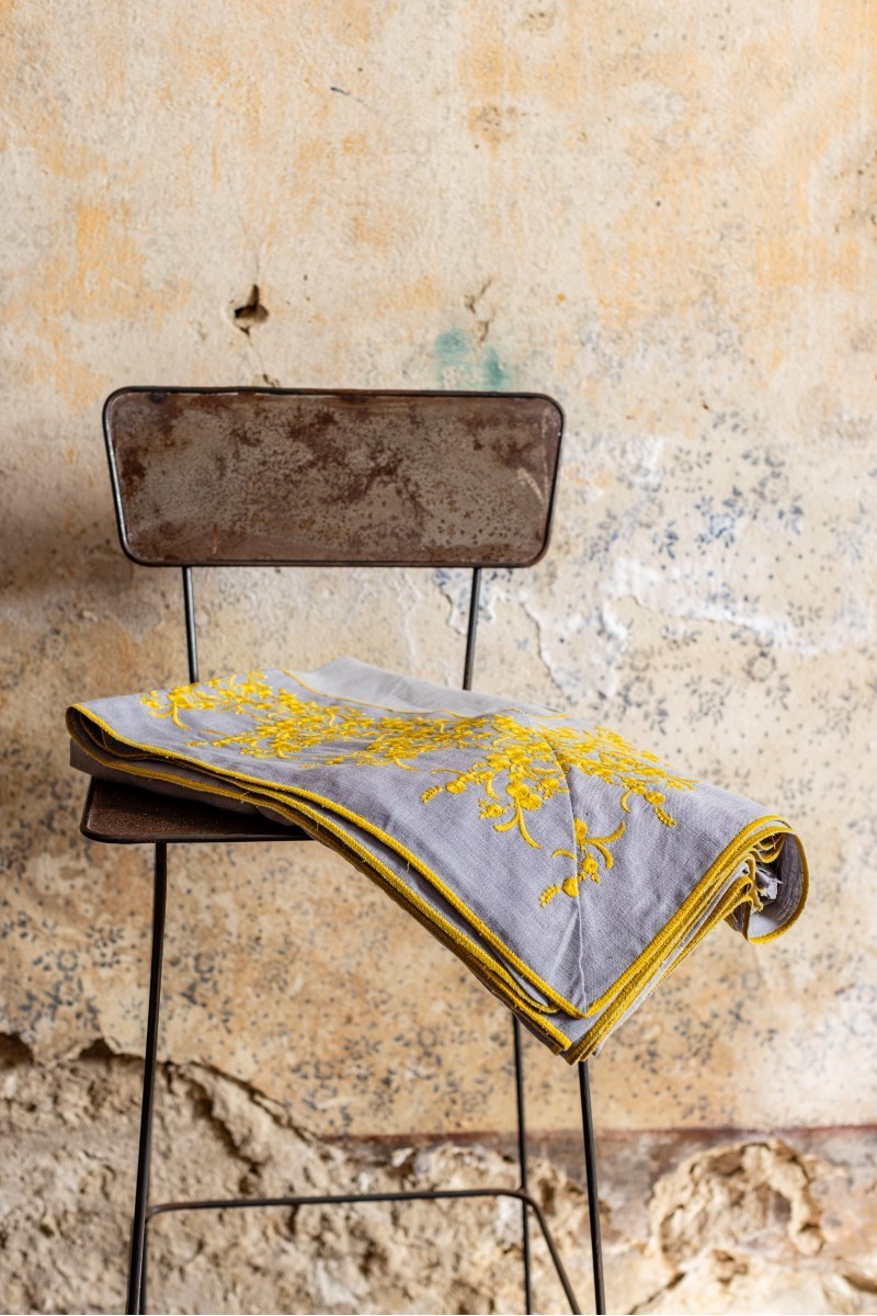 Nappe en lin enduit Venaria