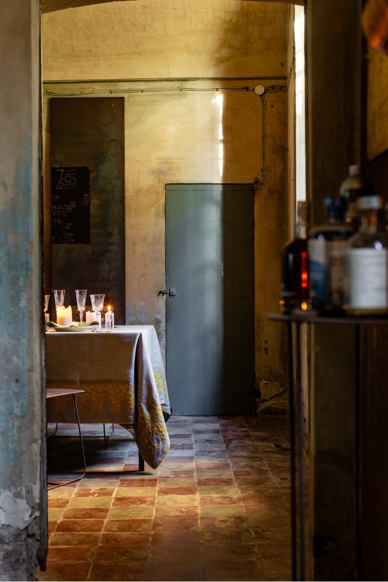 Nappe en lin enduit Venaria