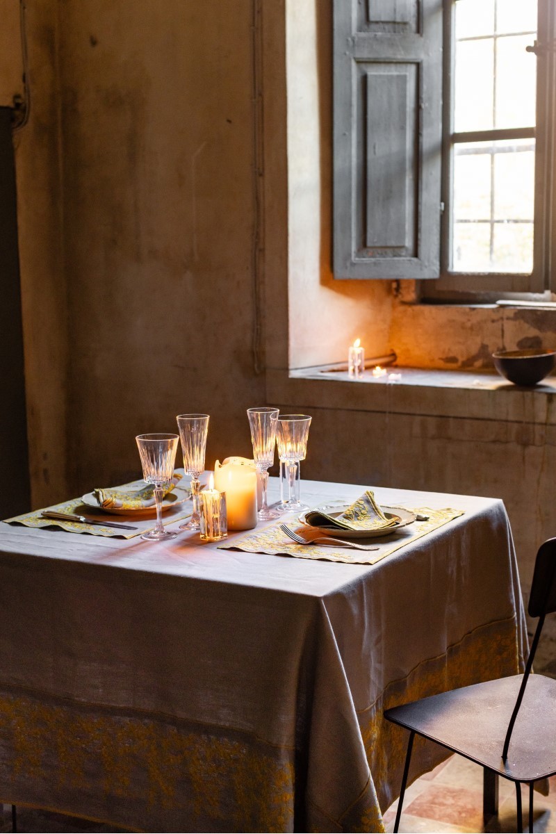 Nappe en lin enduit Venaria