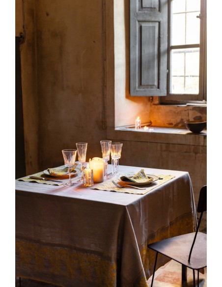 Venaria Stain Resistant Linen Tablecloth