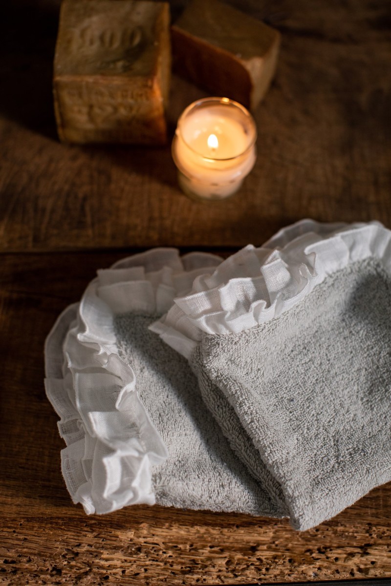 Gants de toilette en coton Gitane